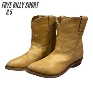 Frye Billy Short Pull On Boots, tan 8.5